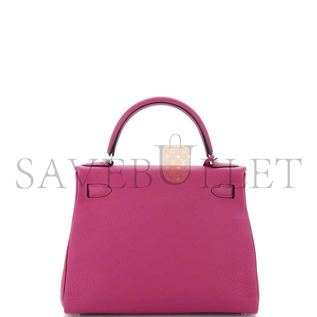 HERMÈS MASTER KELLY 28 ROSE POUR PRE TOGO WITH PALLADIUM HARDWARE (28*22*10cm) 